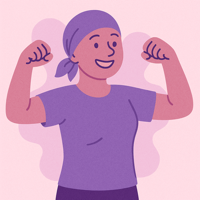 Oncology rehabilitation illustration