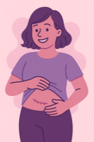 Wound care treatment illustration